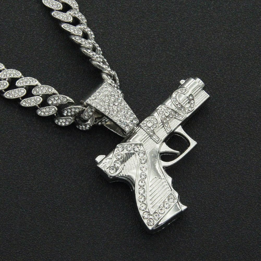 Ice HipHop Gun (Pendant + Chain)