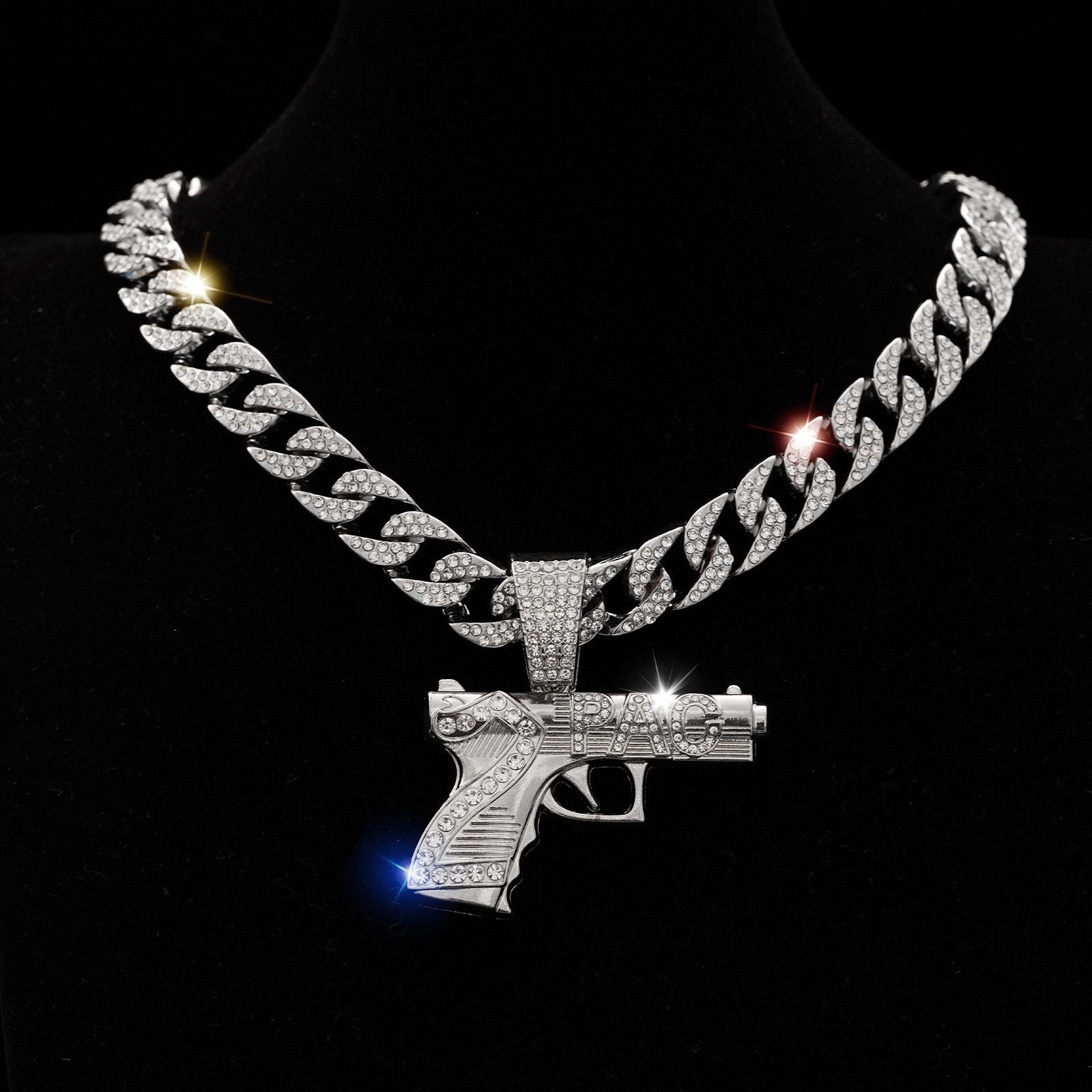 Ice HipHop Gun (Pendant + Chain)