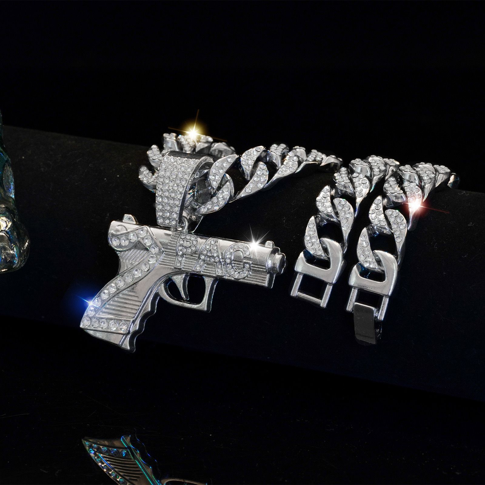 Ice HipHop Gun (Pendant + Chain)