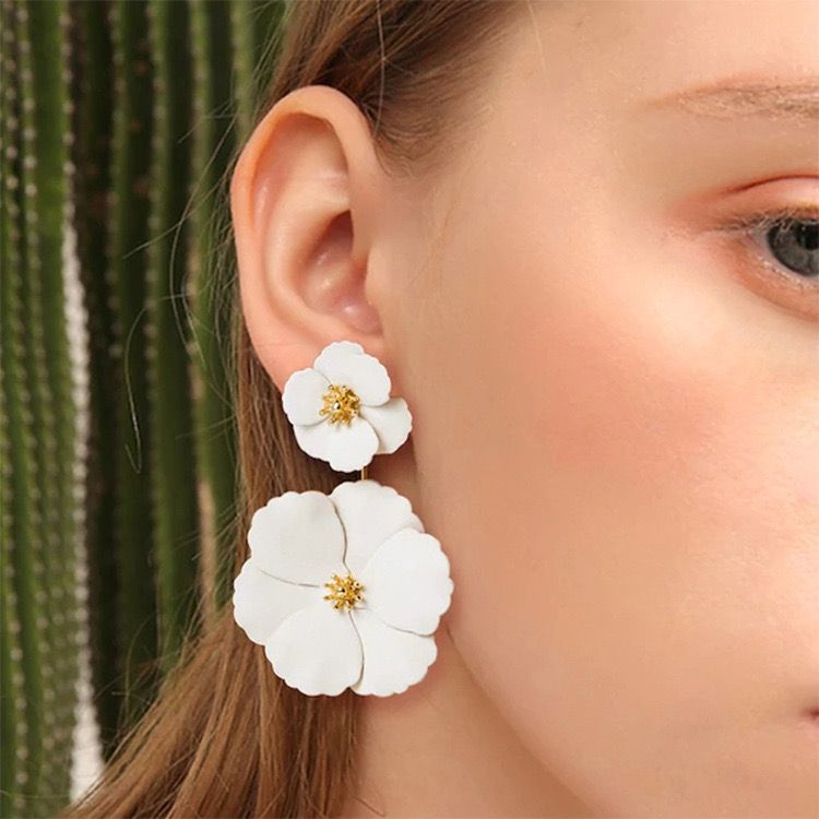 White Blossom Earring