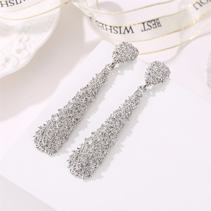 Modern cascading drop earrings