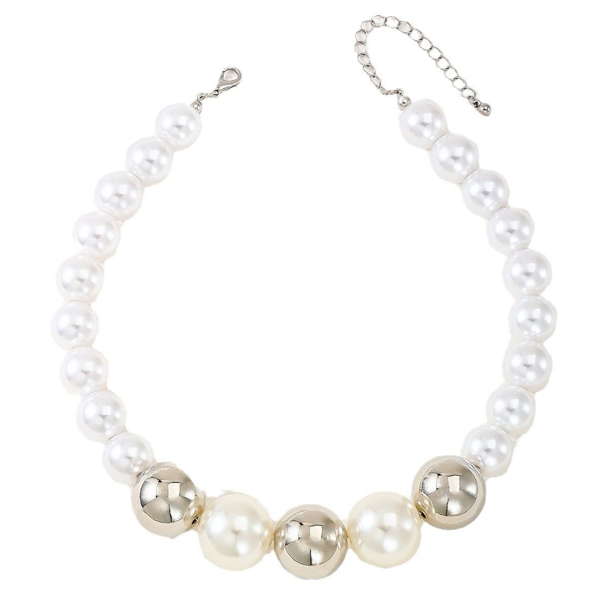 Silver & White Pearl Necklace