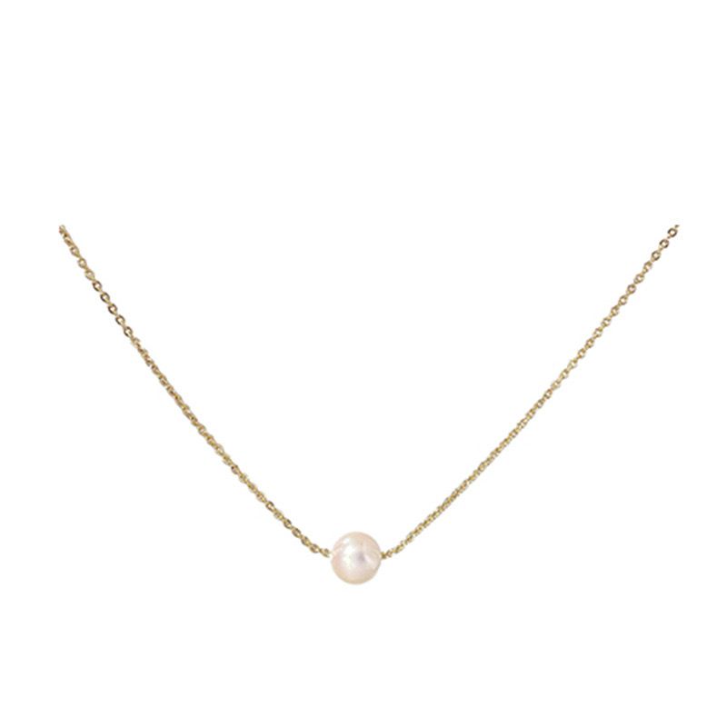 Pearl bead chain necklace