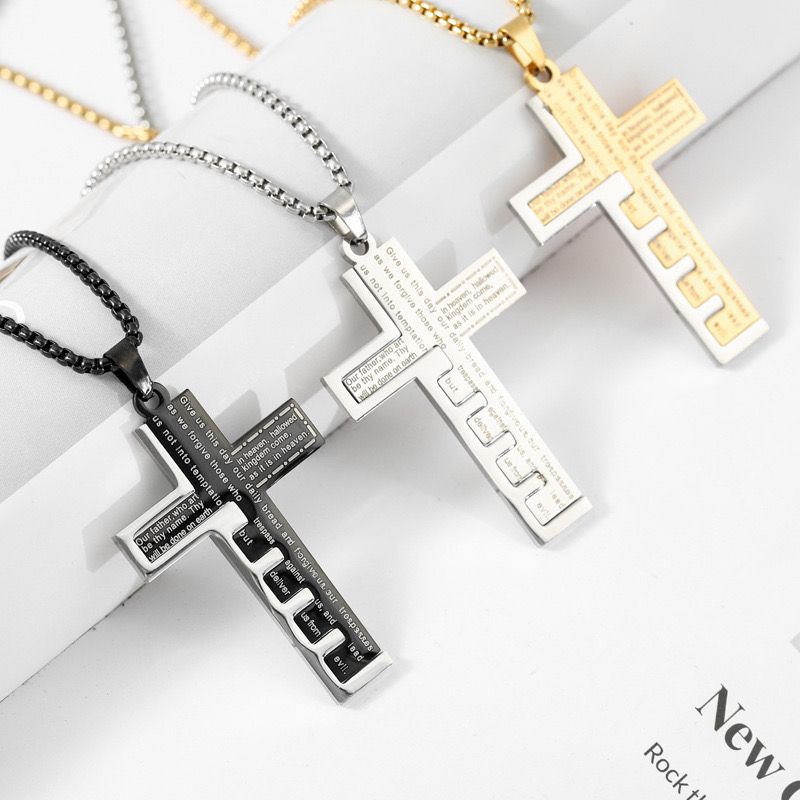 Faith Over Fear Cross (Pendant + Chain)