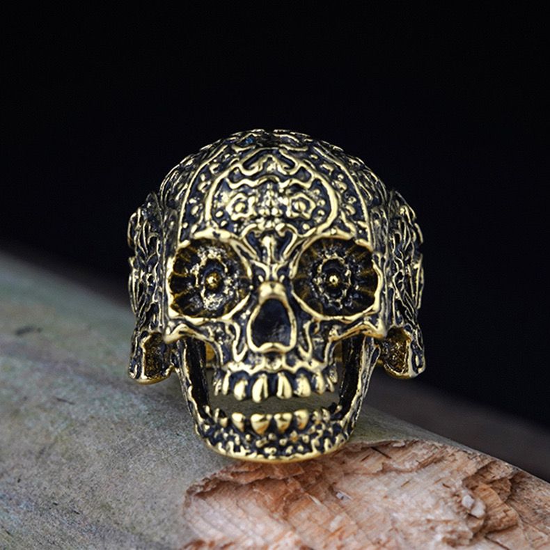 Grim Skull Head Men's Ring