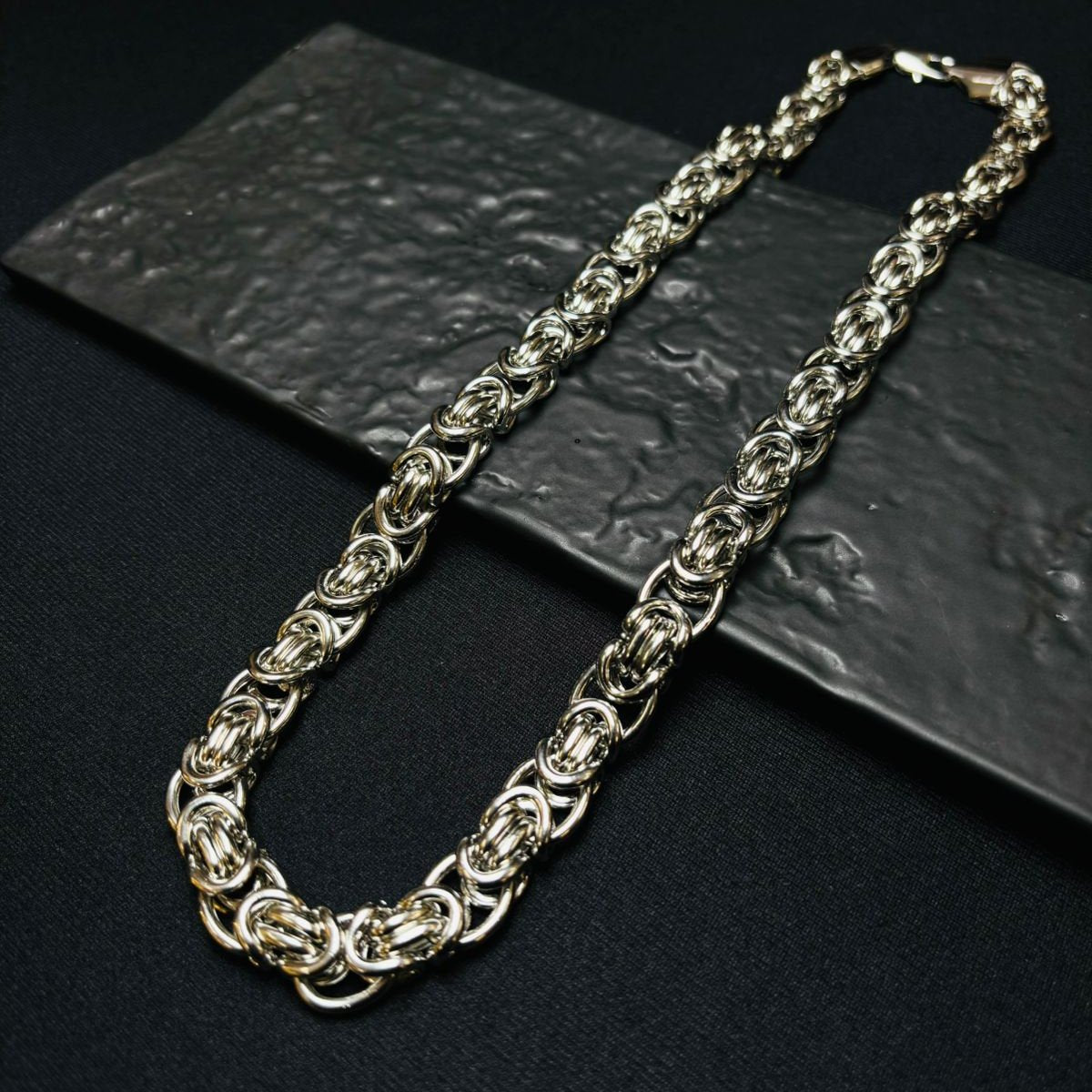 Link Chain (18K White Gold Rhodium Plating) - 12 MM