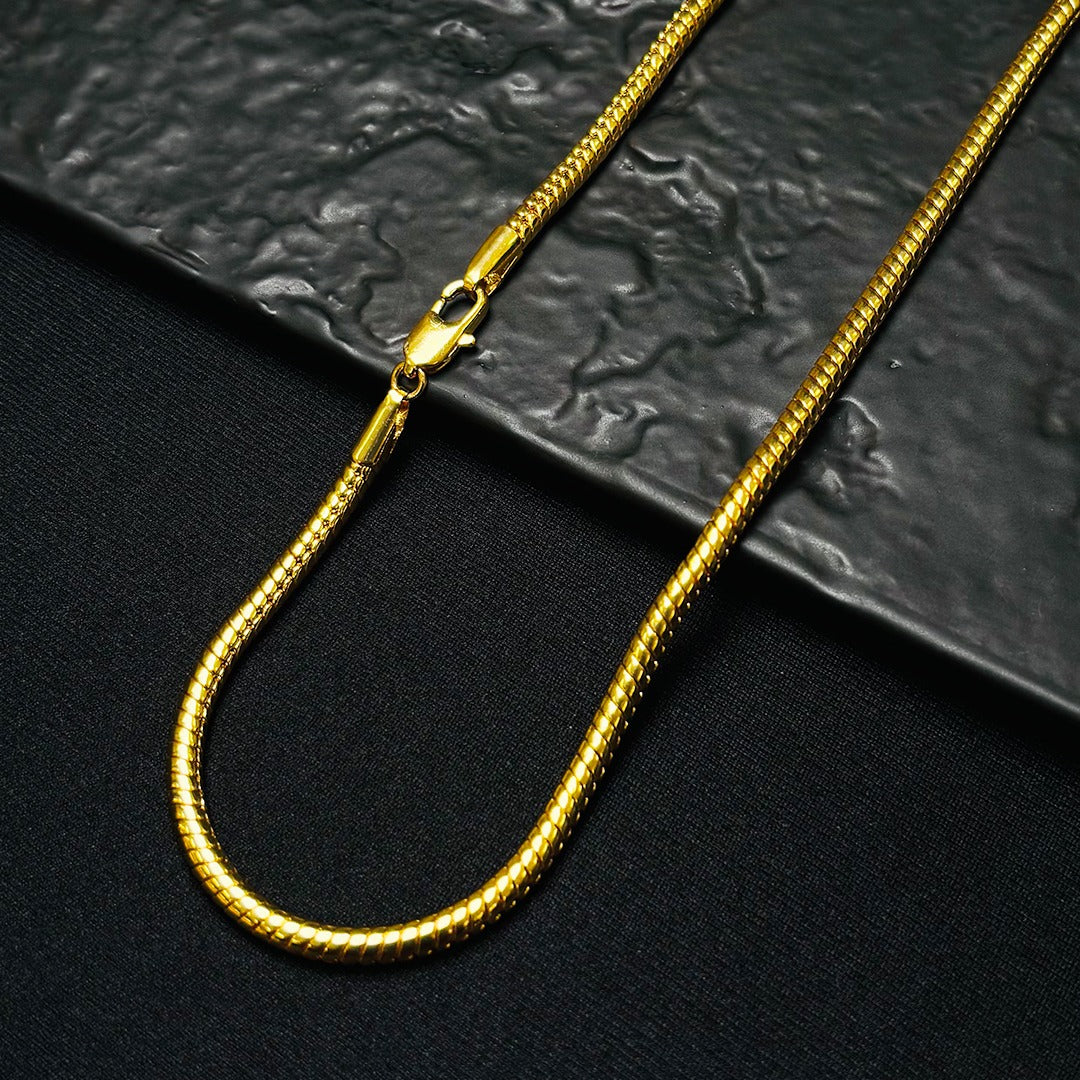 Round Cuban Chain (18K Gold Plating) - 4.5 MM