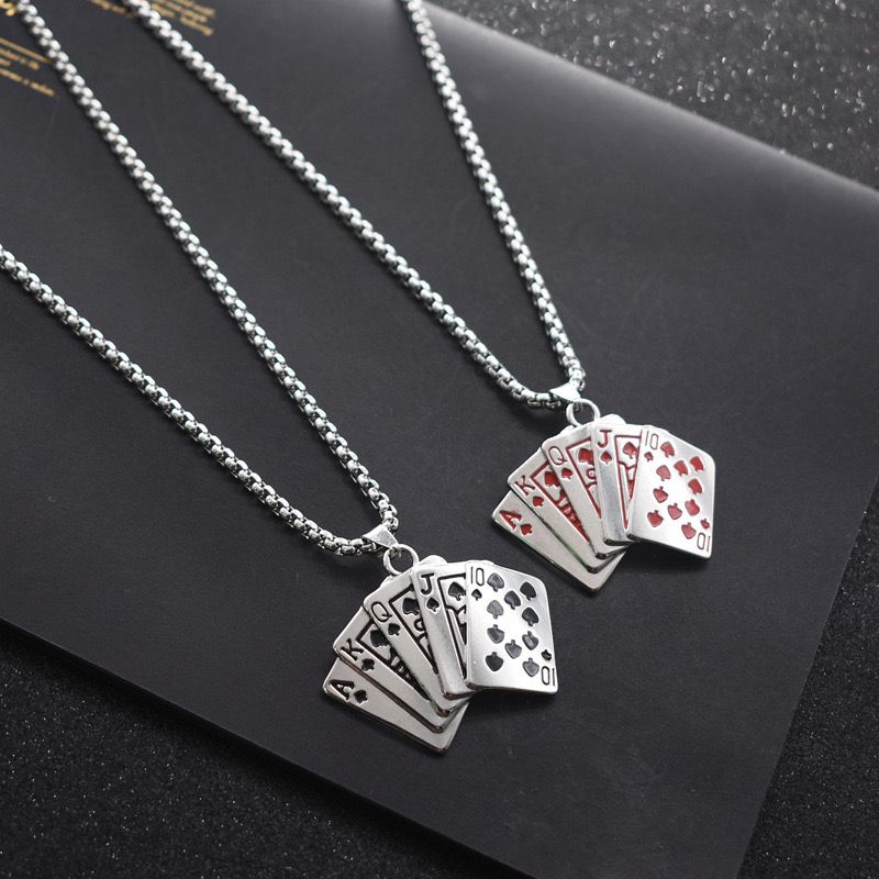 Royal Cards Charm  (Pendant + Chain)