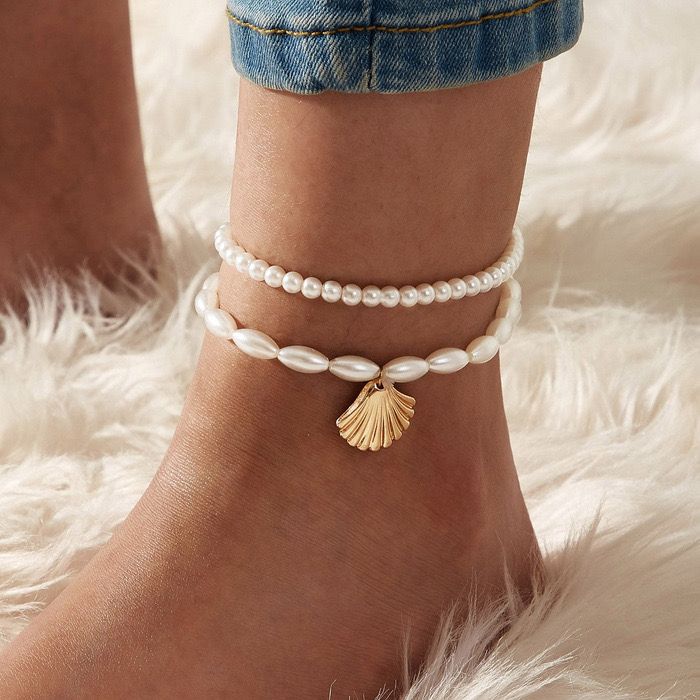 Pearl Shell Anklet Set