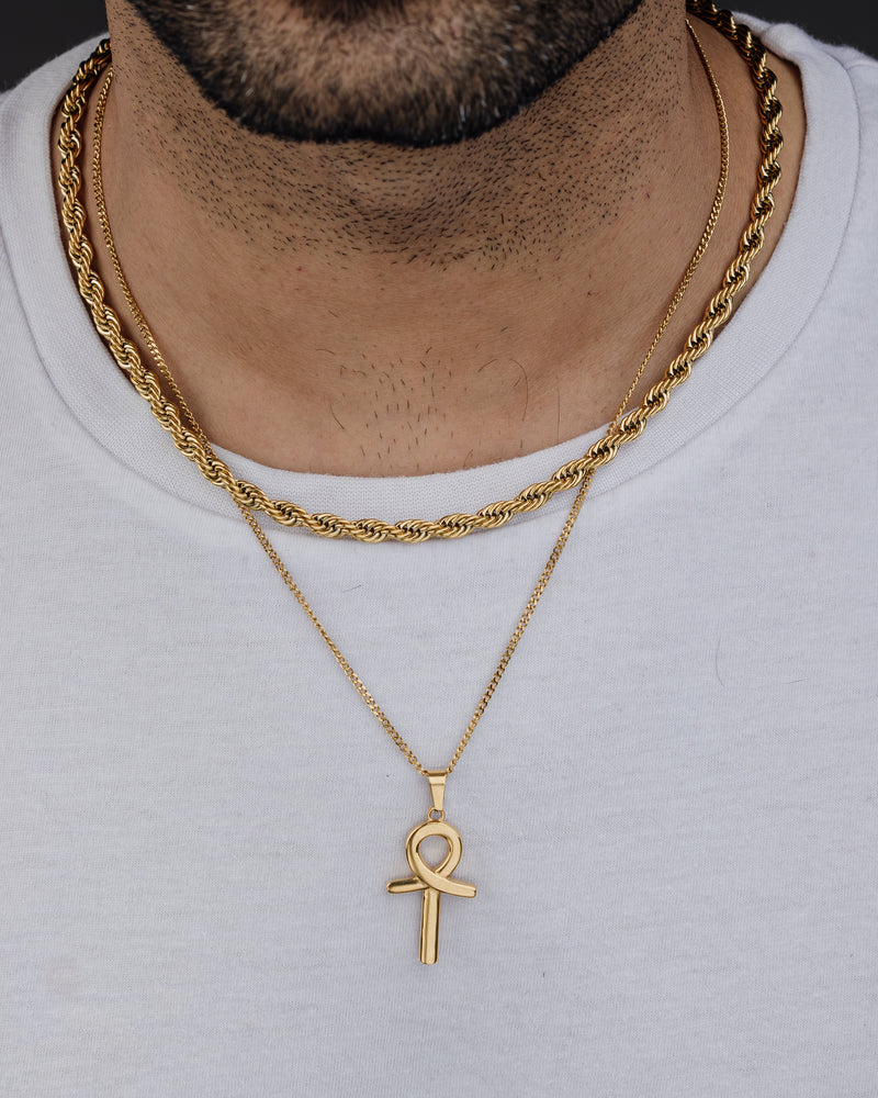 Gold on sale ankh pendant